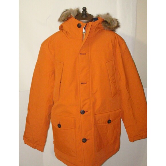 New NWT Mens Timberland Down Coat Orange Waterproof L Dryvent Warmest Recycled - Picture 14 of 16